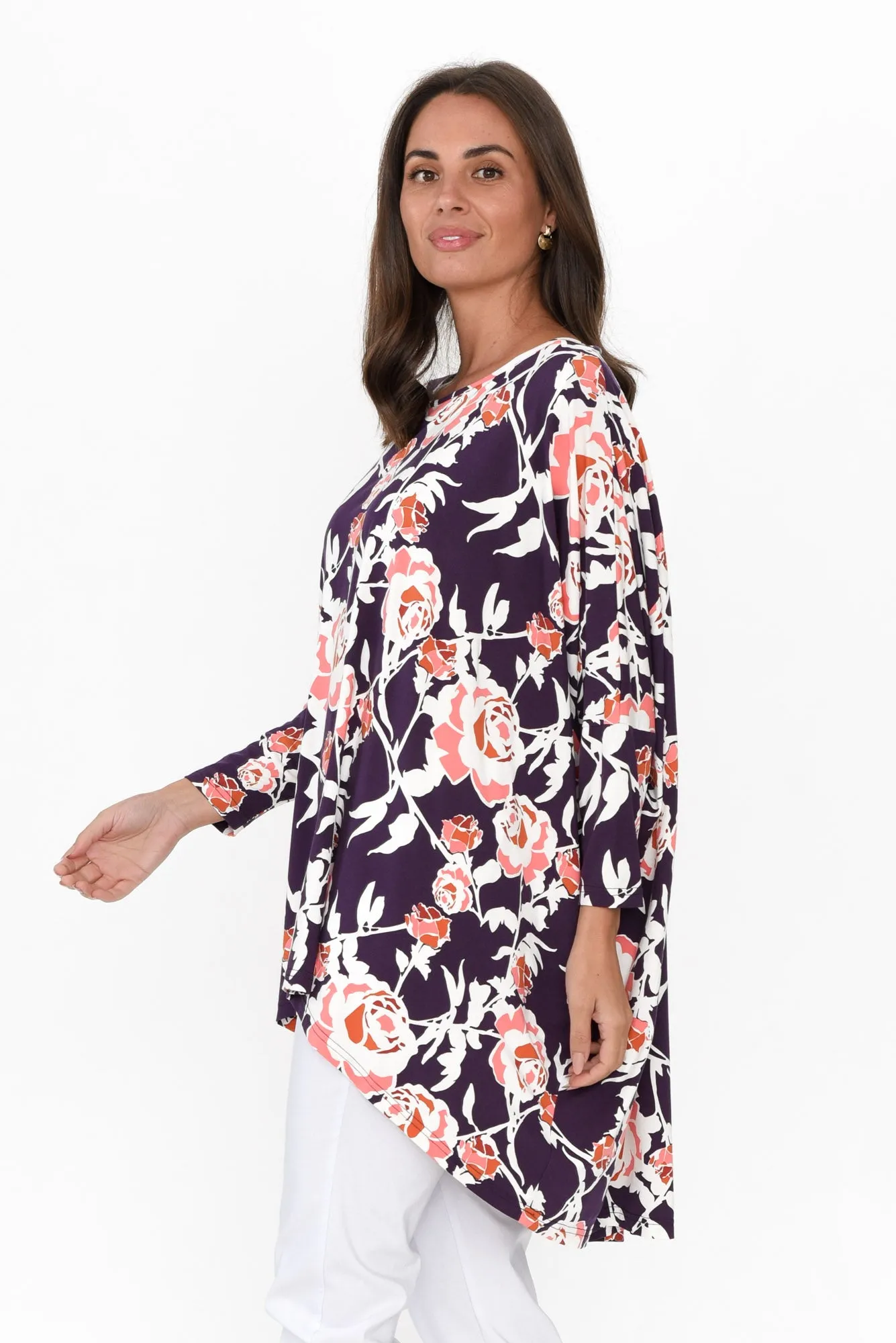 Emine Purple Rose Bamboo Top sold by Blue Bungalow product image thumbnail 3