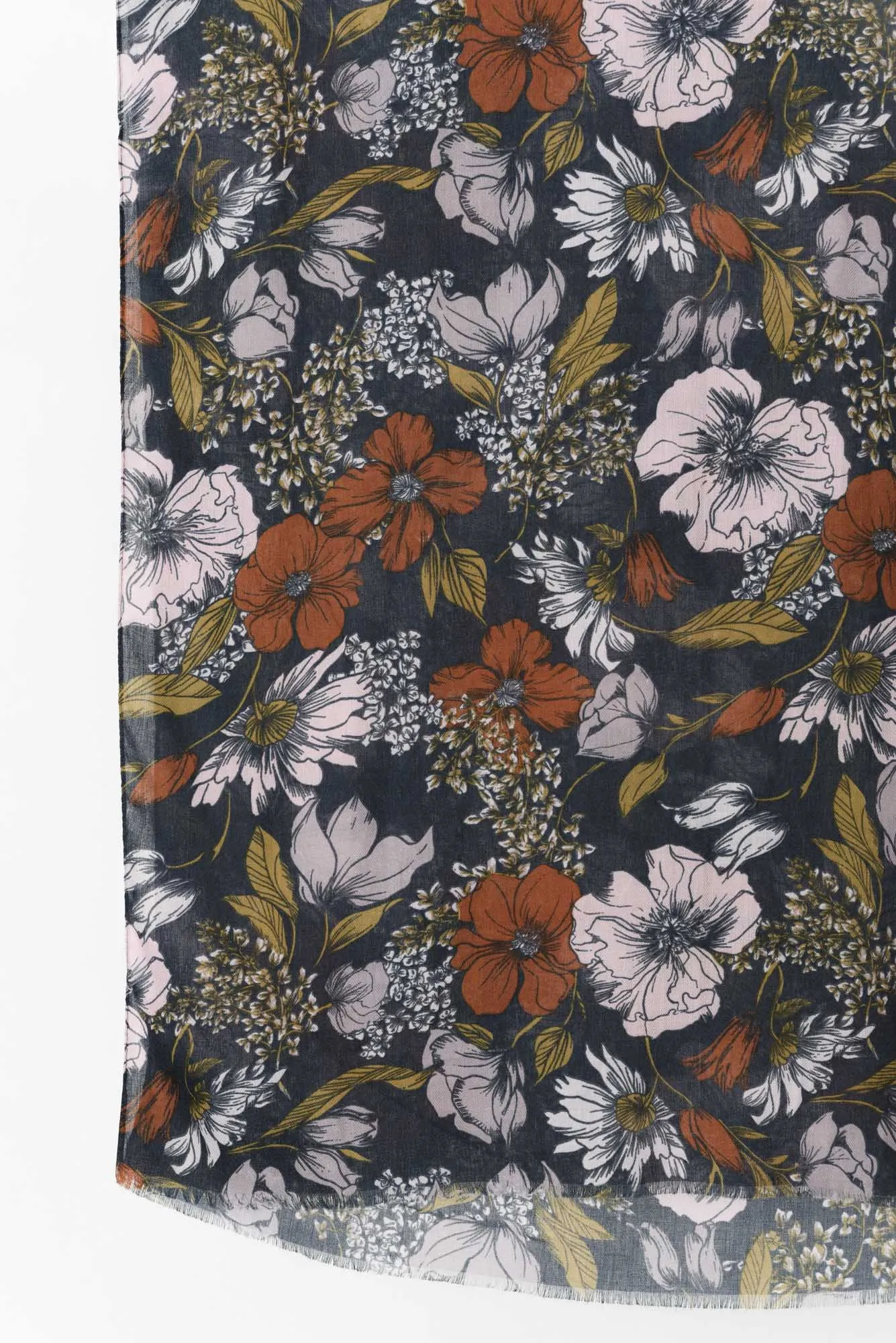 Kita Navy Floral Scarf sold by Blue Bungalow product image thumbnail 4