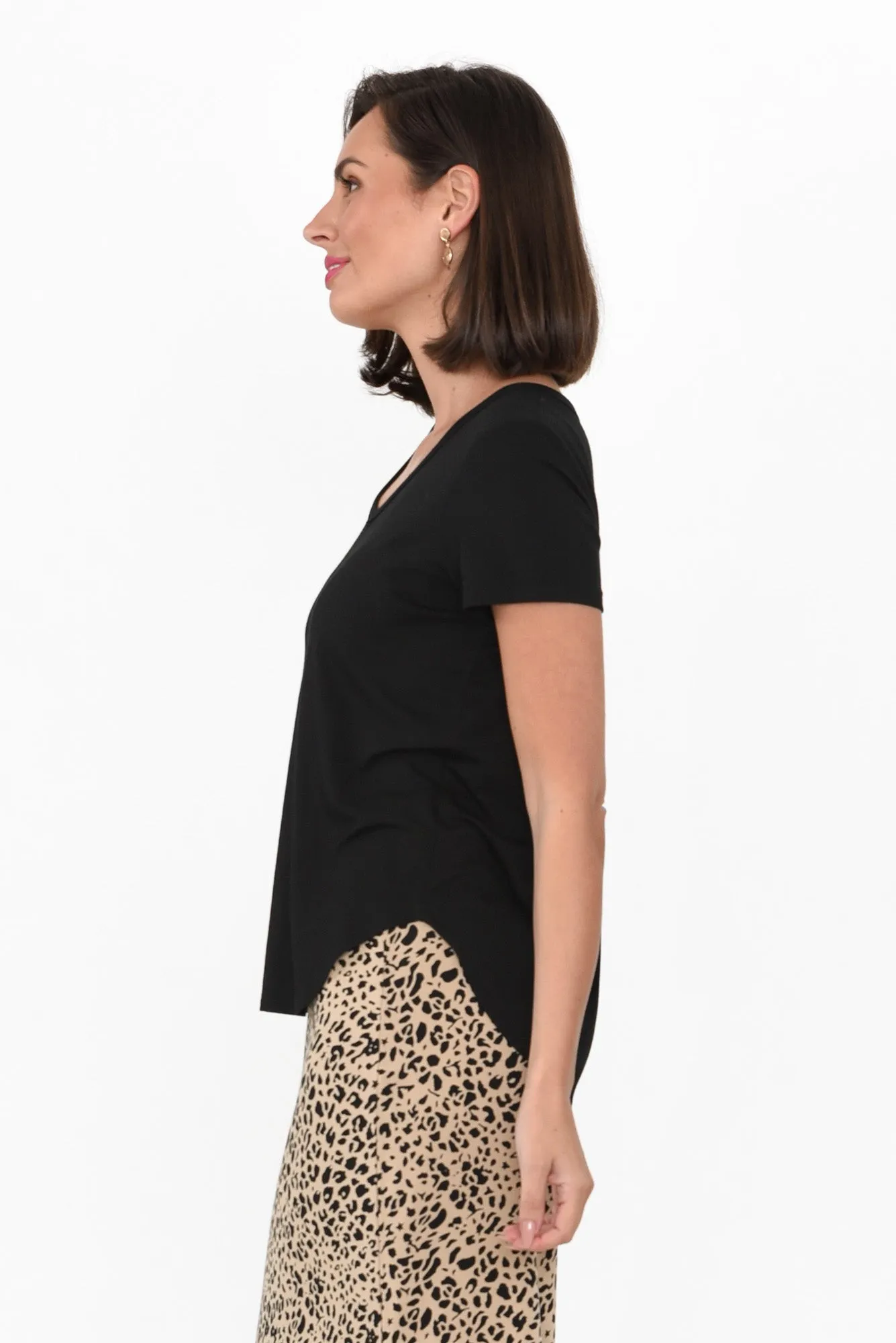 Veronica Black Bamboo Tee sold by Blue Bungalow product image thumbnail 4