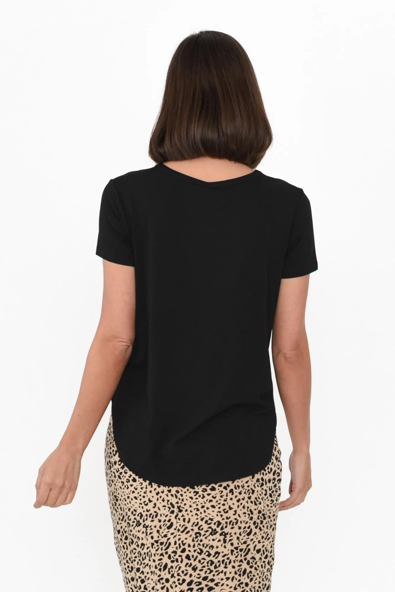 Veronica Black Bamboo Tee sold by Blue Bungalow product image thumbnail 5
