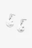 Silver Textured Double Disc Earrings sold by Blue Bungalow
