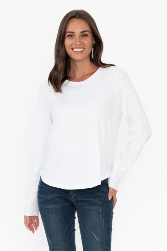 Everyday White Cotton Long Sleeve Tee sold by Blue Bungalow