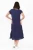Carmen Navy Crinkle Cotton Dress sold by Blue Bungalow