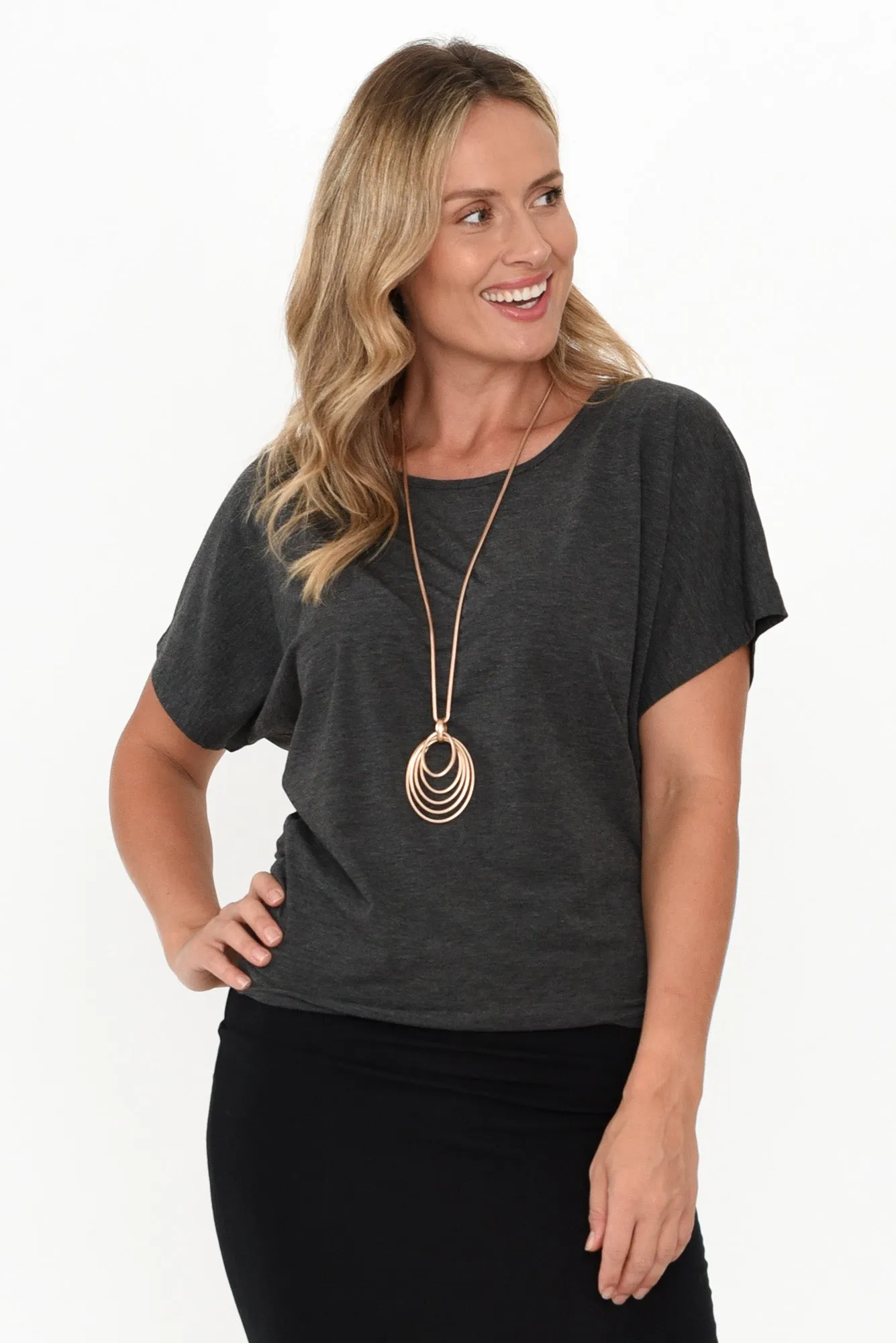 Charcoal Maui Tee sold by Blue Bungalow