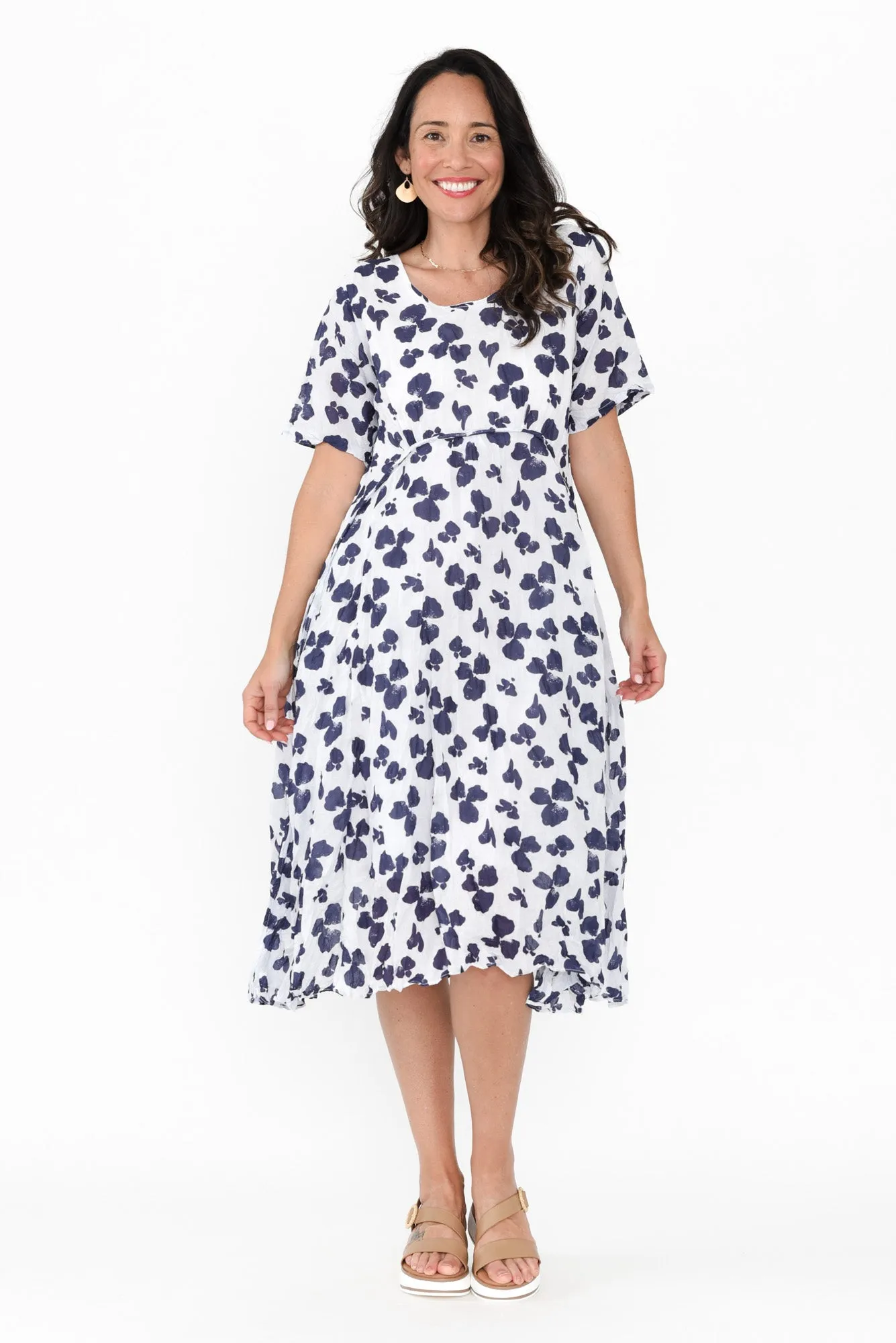 Wilton Navy Fiesta Cotton Pocket Dress sold by Blue Bungalow product image thumbnail 2