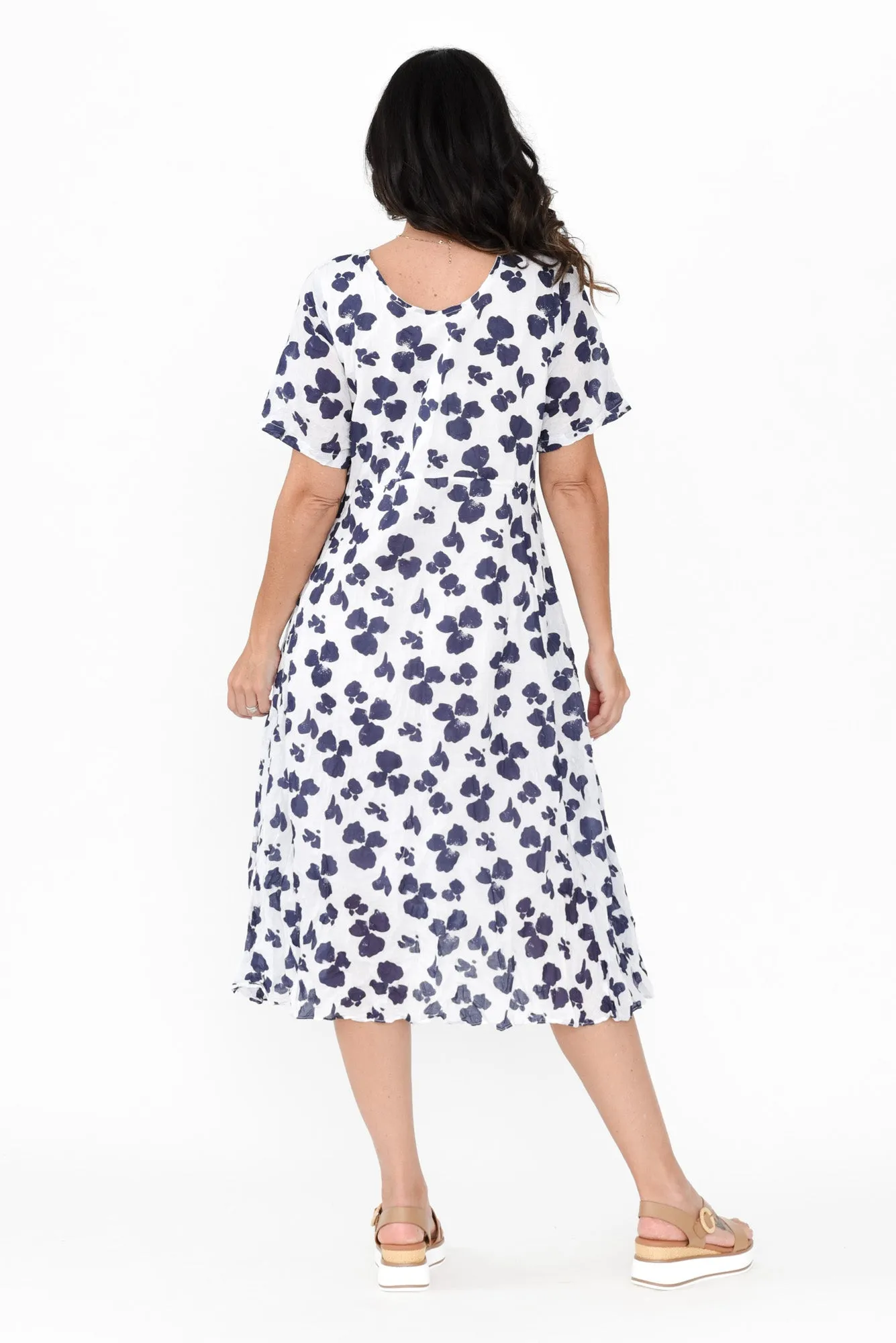 Wilton Navy Fiesta Cotton Pocket Dress sold by Blue Bungalow product image thumbnail 4