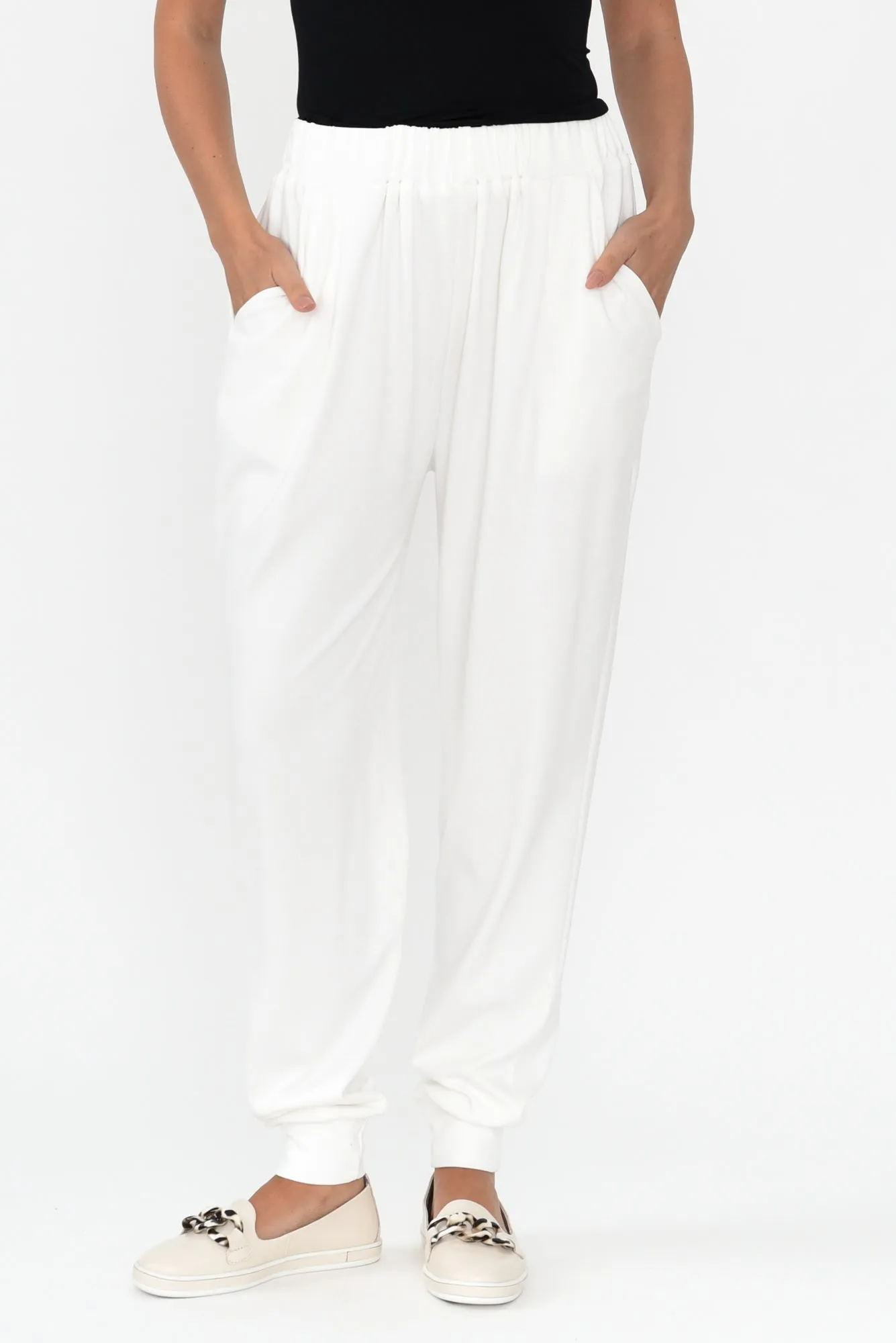 Lune White Everyday Pants sold by Blue Bungalow