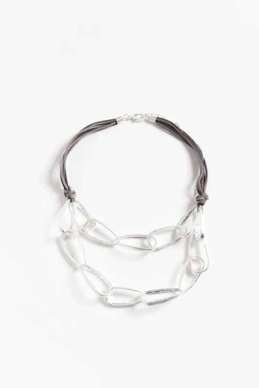 Minka Silver Link Necklace sold by Blue Bungalow