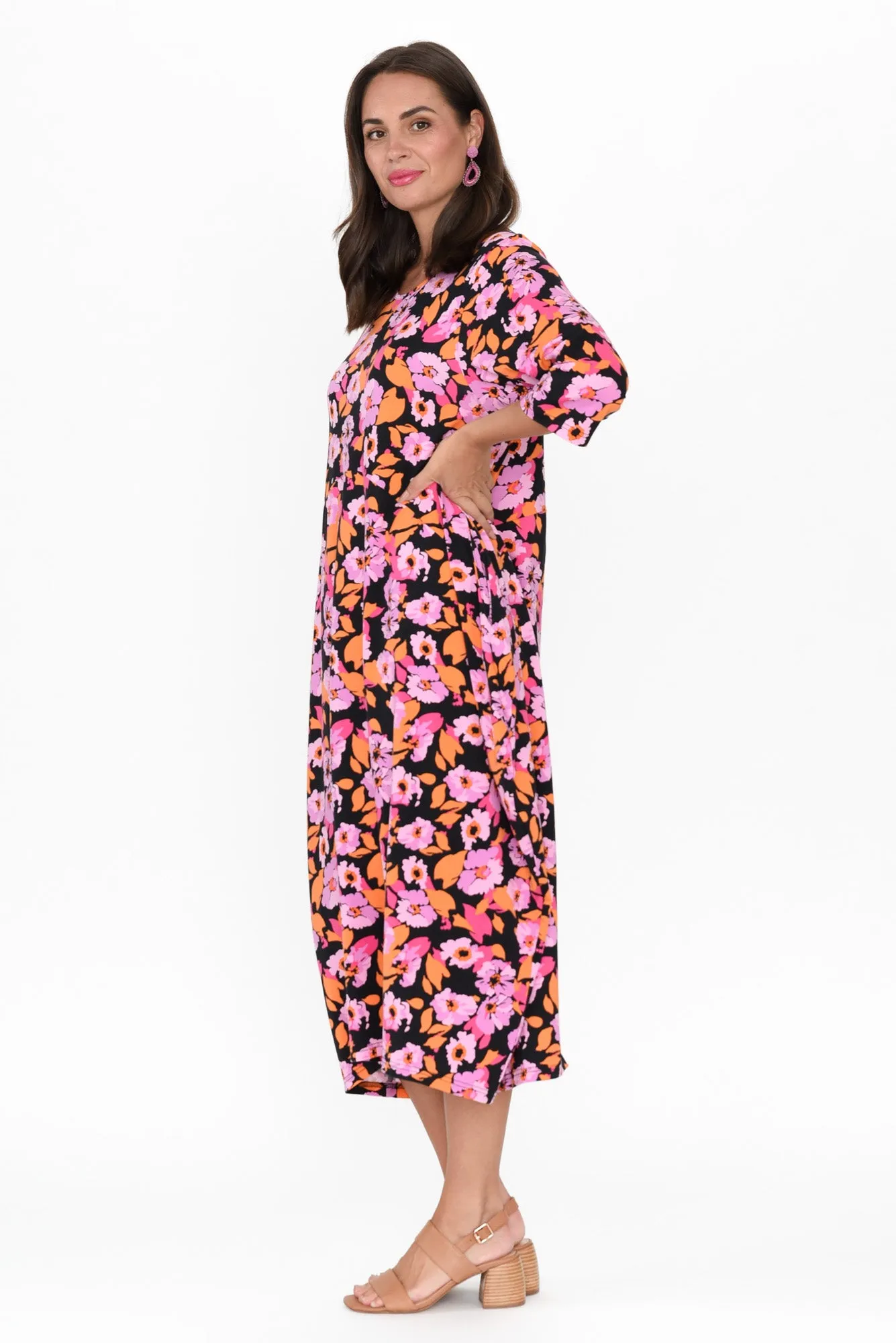 Alviva Pink Bloom Bamboo Dress sold by Blue Bungalow product image thumbnail 4