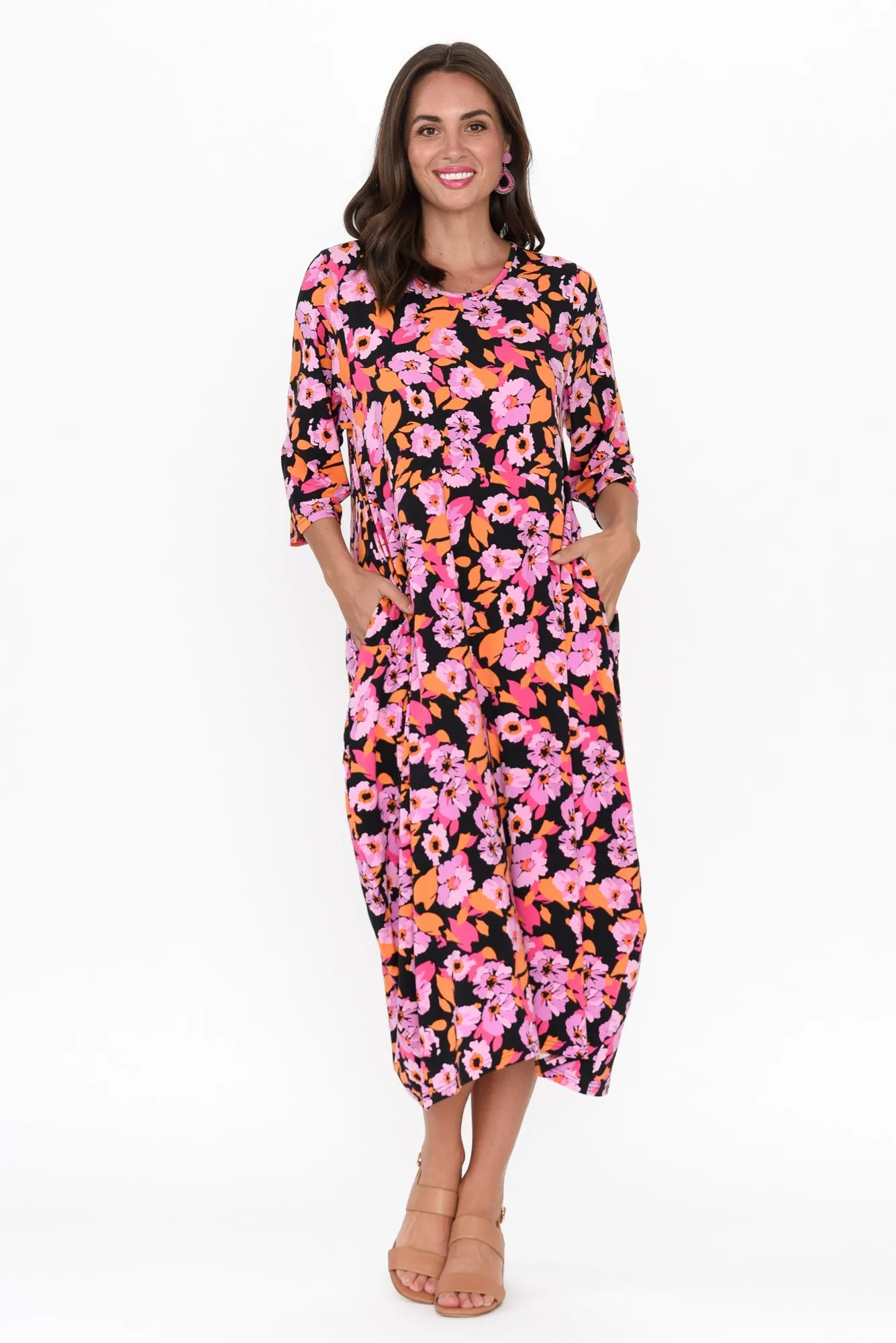 Alviva Pink Bloom Bamboo Dress sold by Blue Bungalow product image thumbnail 2