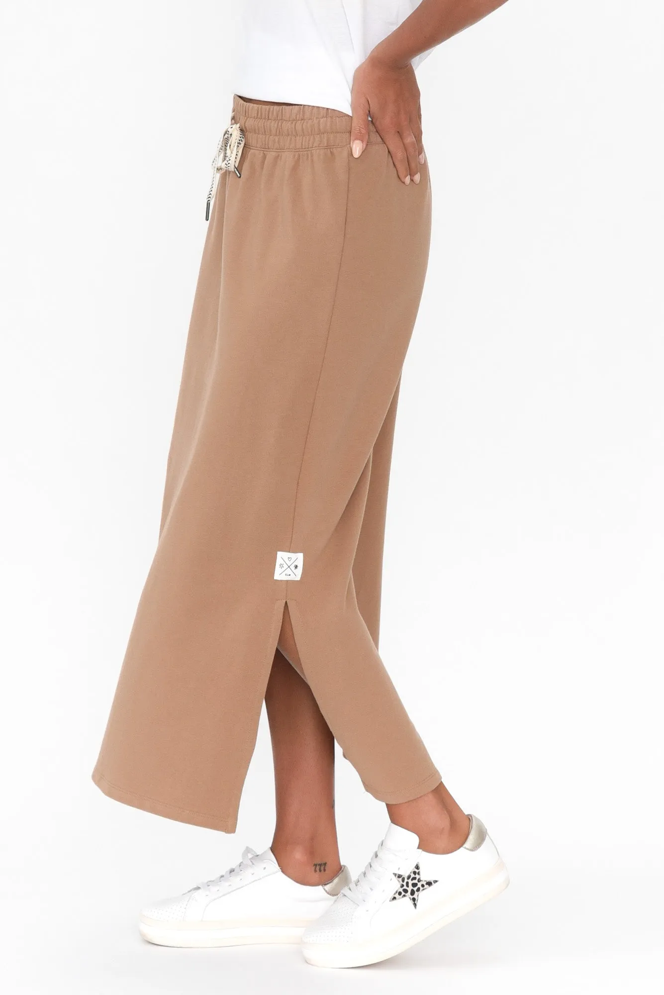 Travel Mocha Cotton Maxi Skirt sold by Blue Bungalow product image thumbnail 4