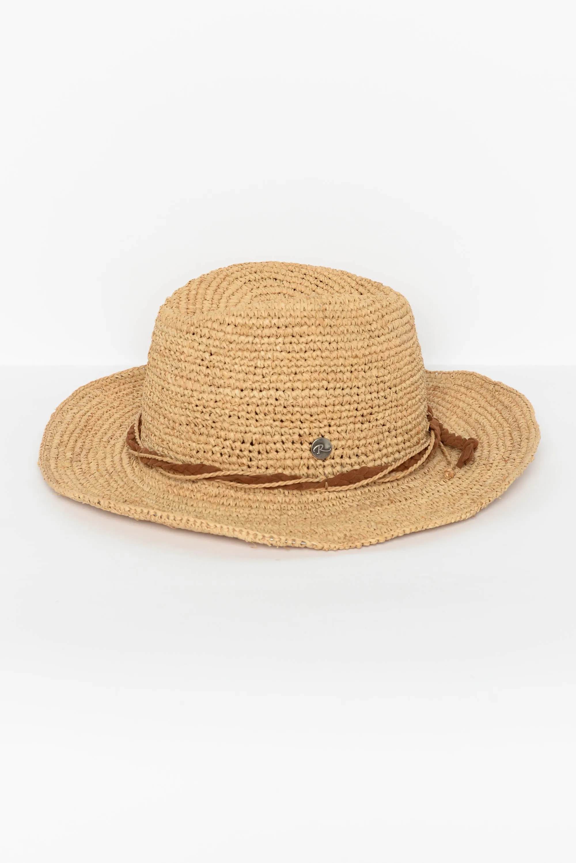 Marjo Natural Raffia Cowboy Hat sold by Blue Bungalow