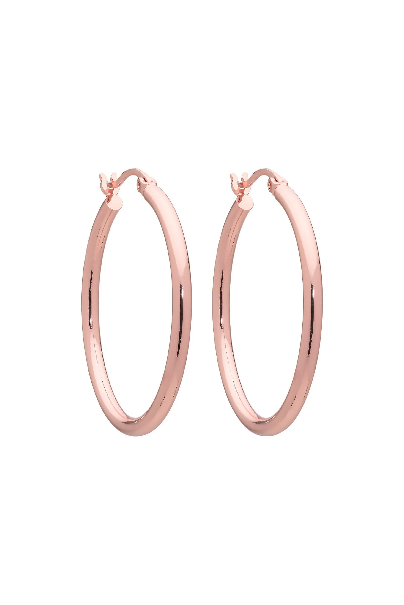 Erika Rose Gold Hoop Earrings sold by Blue Bungalow product image thumbnail 2