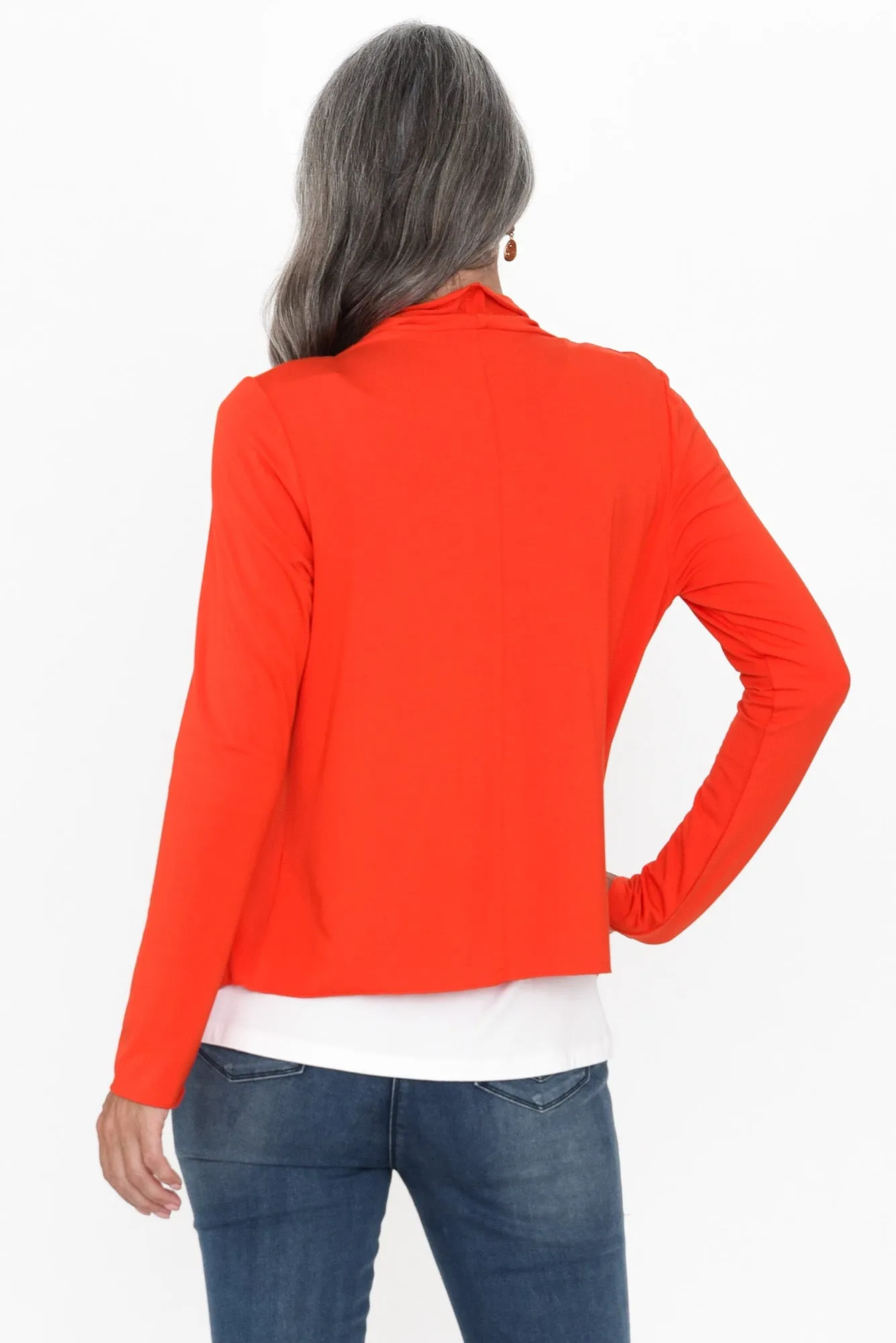 Joni Red Bamboo Cardigan sold by Blue Bungalow product image thumbnail 4
