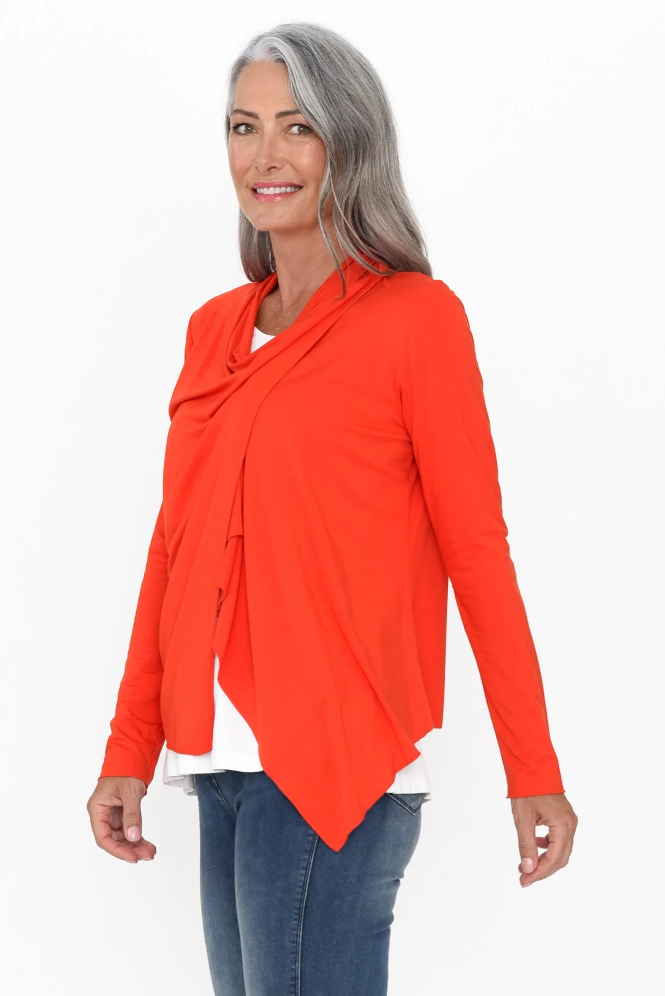 Joni Red Bamboo Cardigan sold by Blue Bungalow product image thumbnail 3