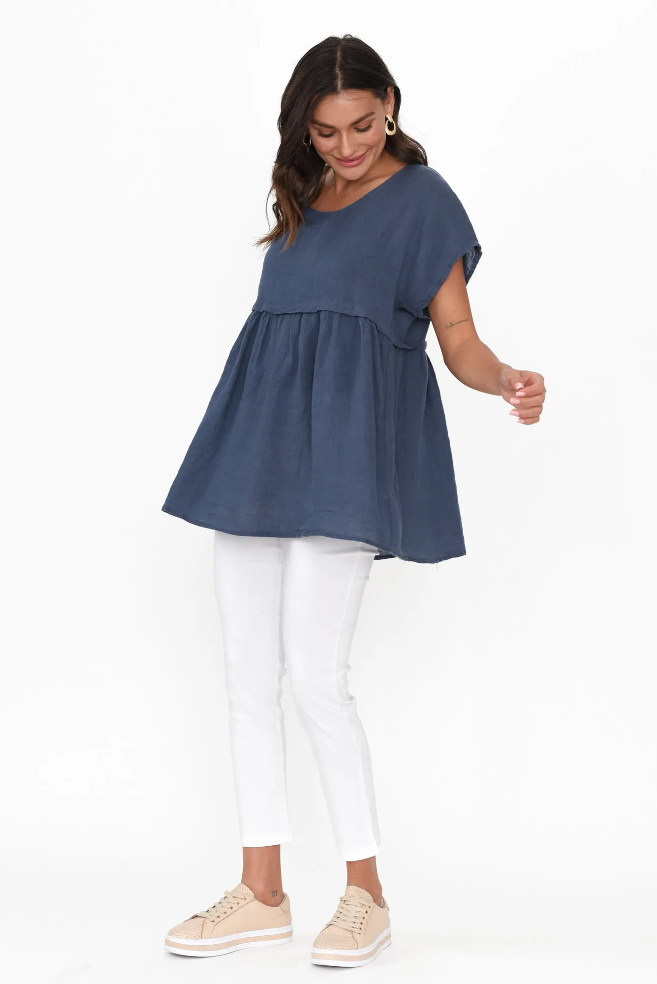 Marlin White Slim Leg Pants sold by Blue Bungalow product image thumbnail 3