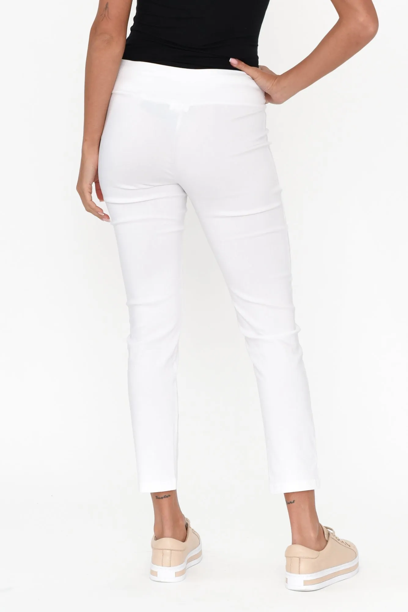 Marlin White Slim Leg Pants sold by Blue Bungalow product image thumbnail 5