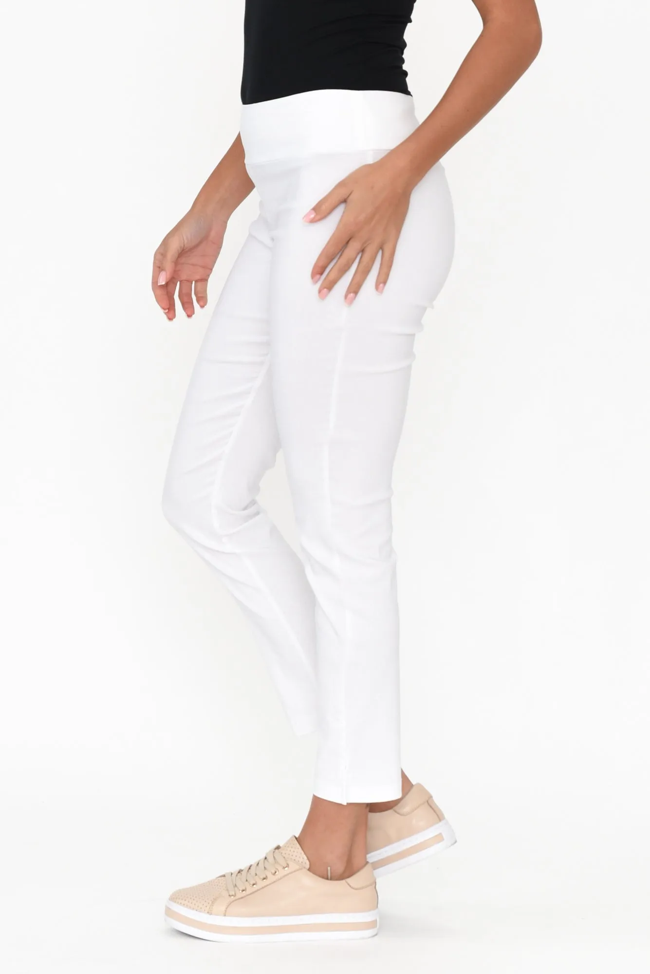 Marlin White Slim Leg Pants sold by Blue Bungalow product image thumbnail 4
