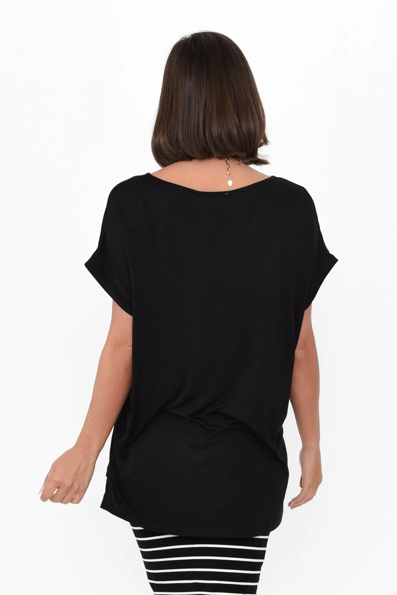 Fallon Black Bamboo Top sold by Blue Bungalow product image thumbnail 4