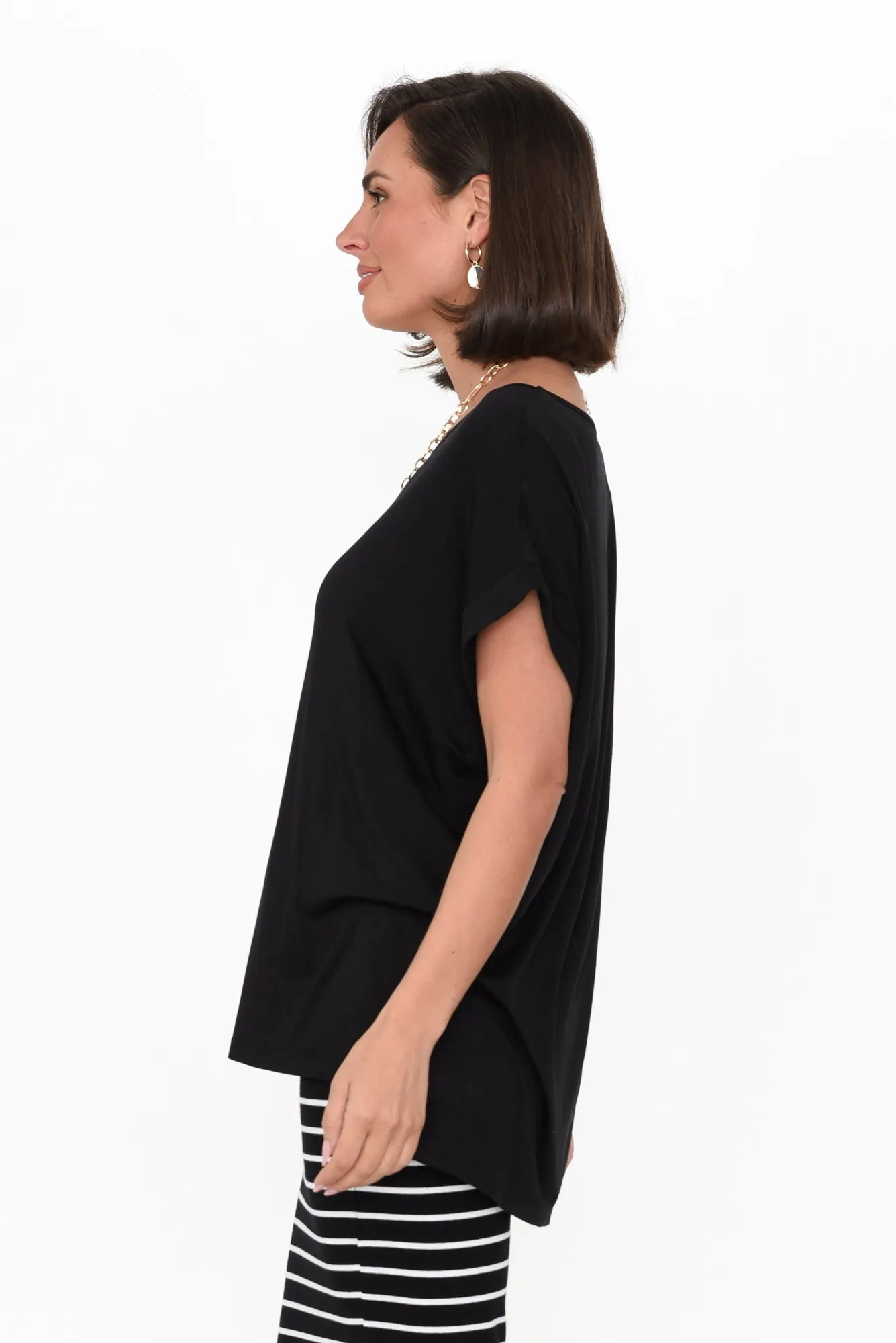 Fallon Black Bamboo Top sold by Blue Bungalow product image thumbnail 3