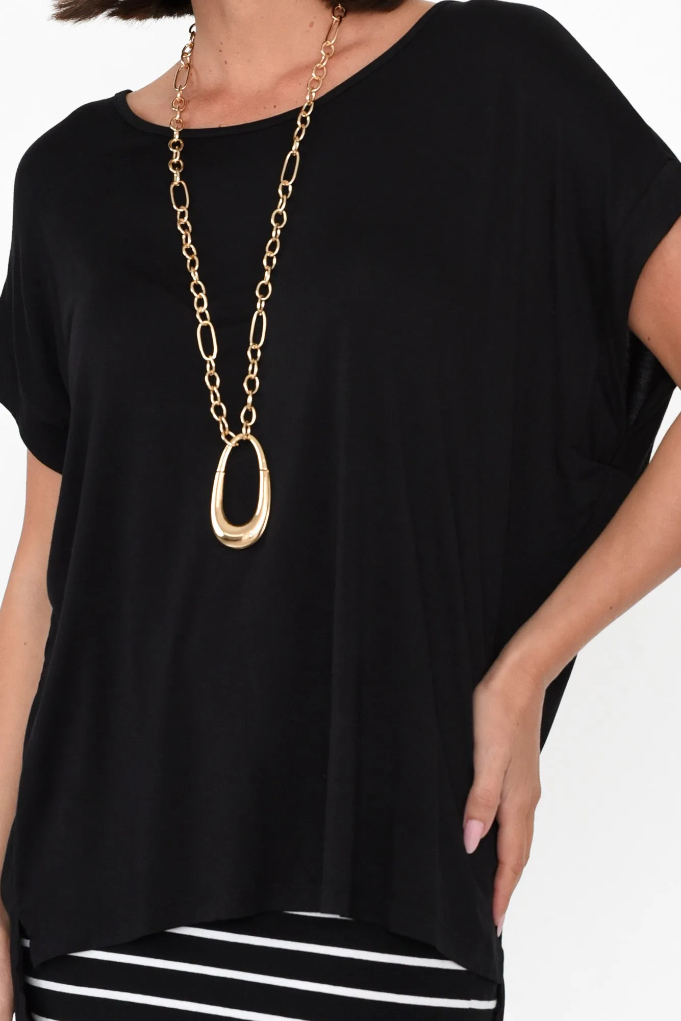 Fallon Black Bamboo Top sold by Blue Bungalow product image thumbnail 5