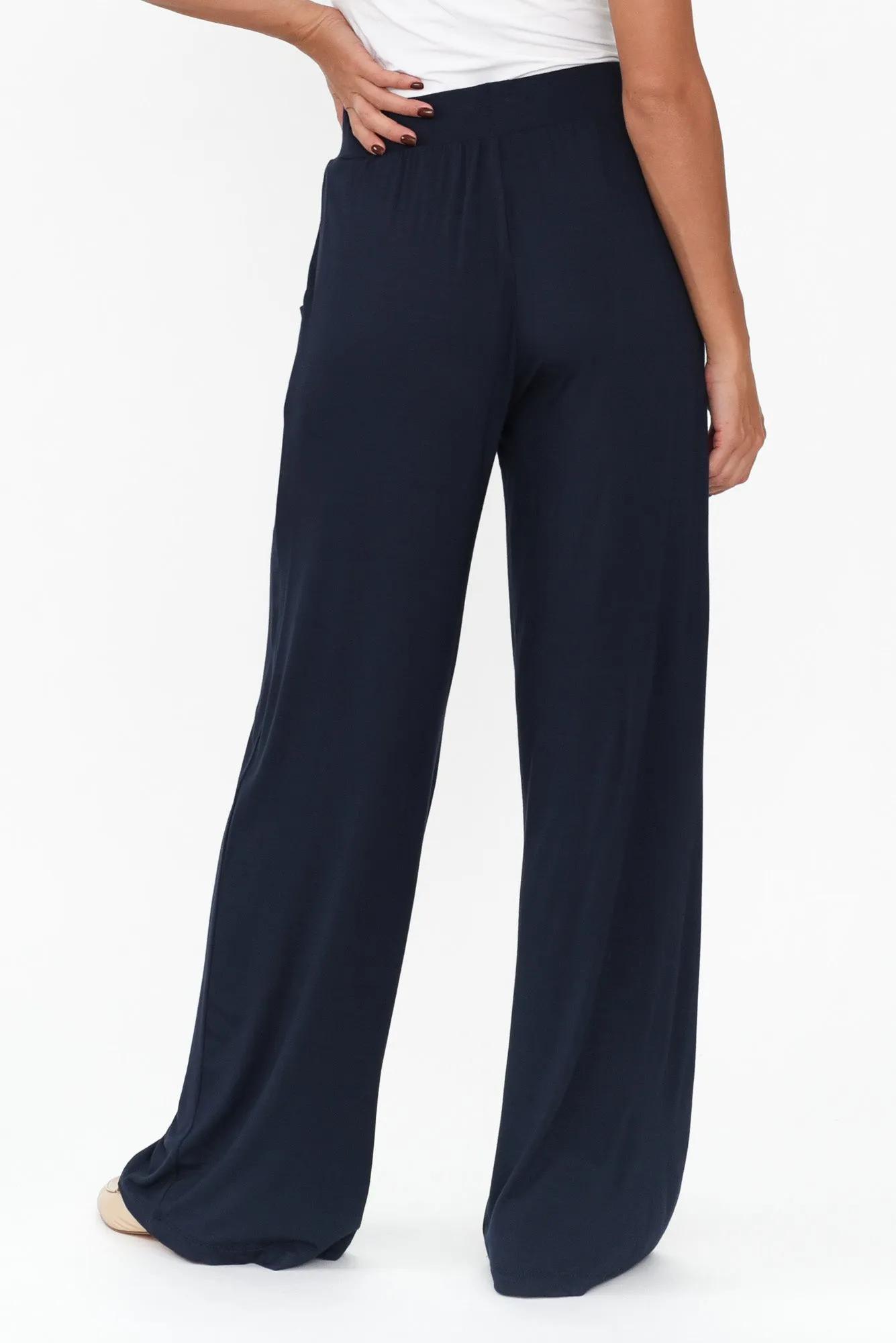 Cedric Dark Navy Bamboo Pocket Pants sold by Blue Bungalow product image thumbnail 4