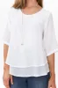 Liora White Layered Top sold by Blue Bungalow