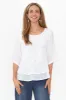 Liora White Layered Top sold by Blue Bungalow