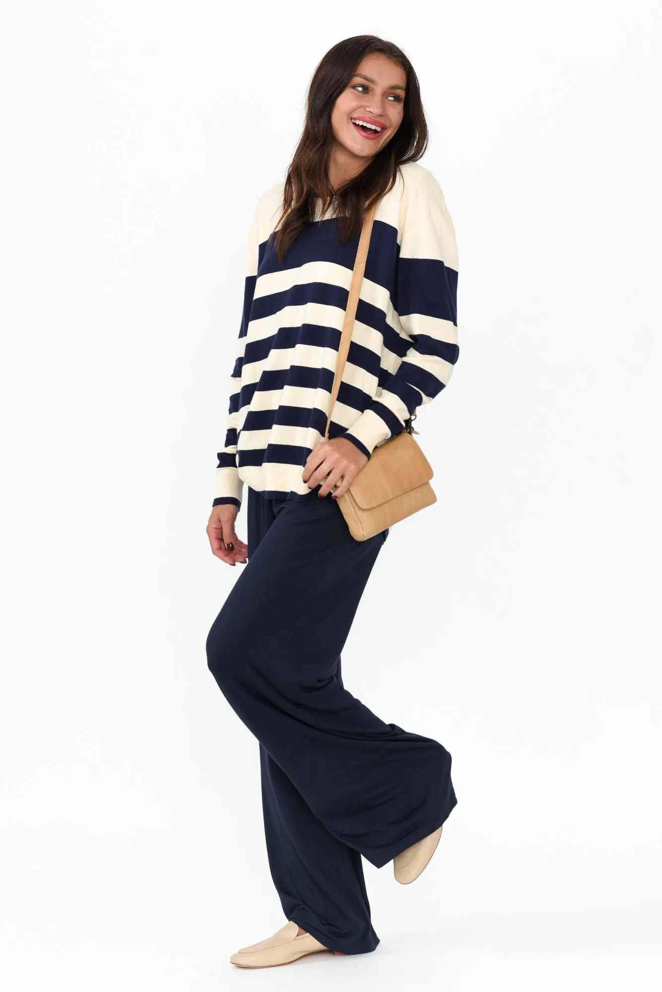 Cedric Dark Navy Bamboo Pocket Pants sold by Blue Bungalow product image thumbnail 2