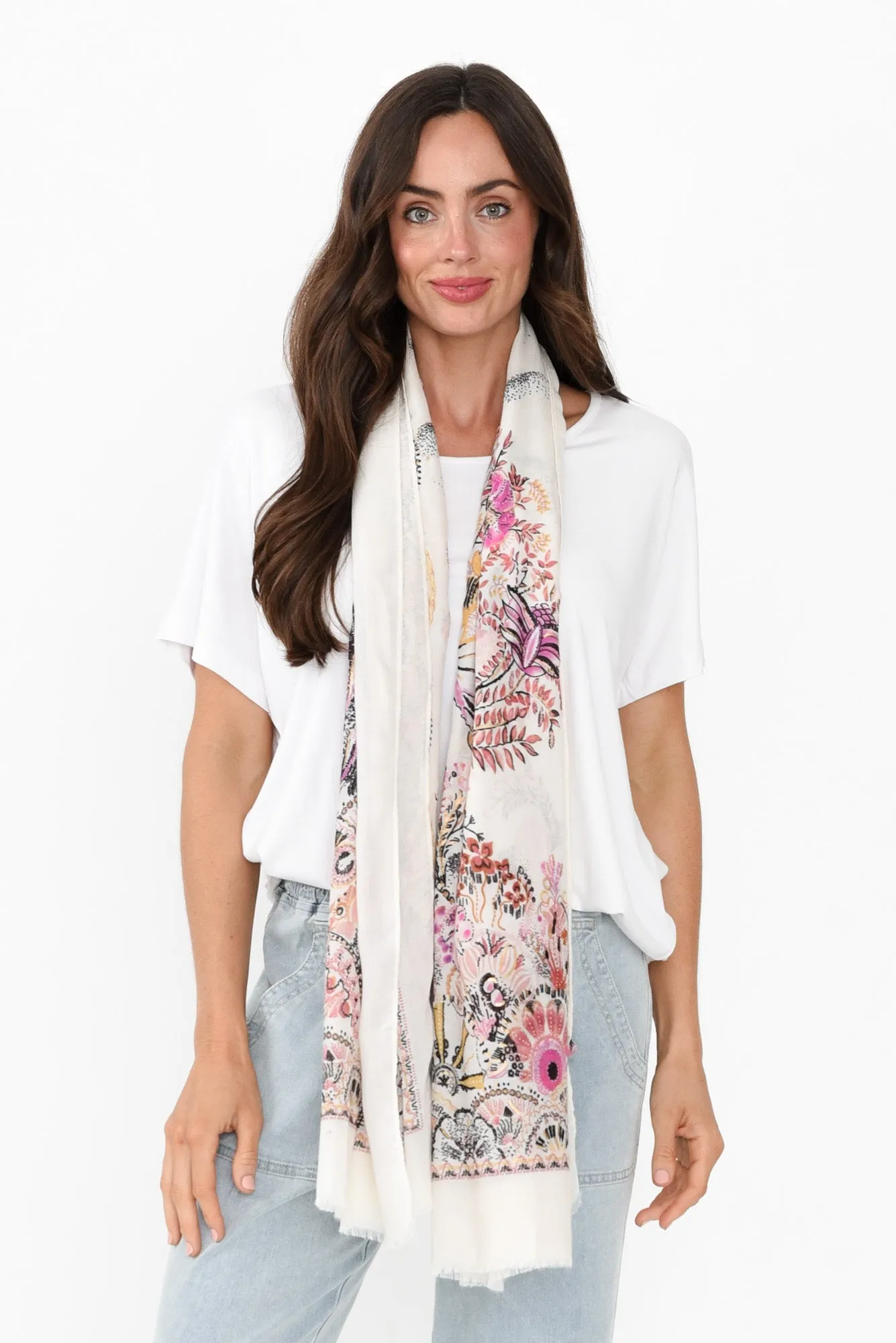 Suzuka Blush Tree Scarf sold by Blue Bungalow product image thumbnail 2