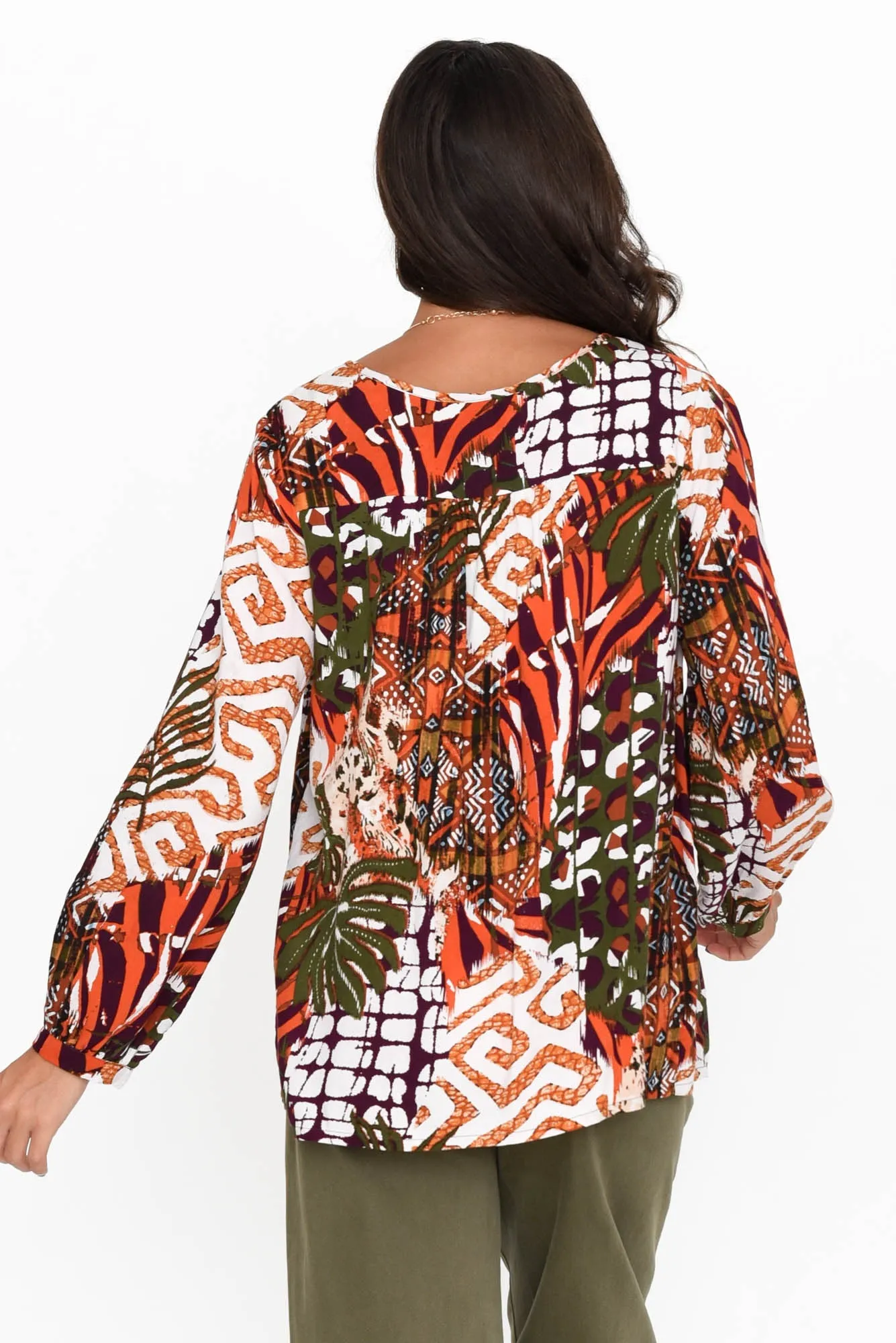 Abida Rust Tropical Top sold by Blue Bungalow product image thumbnail 4