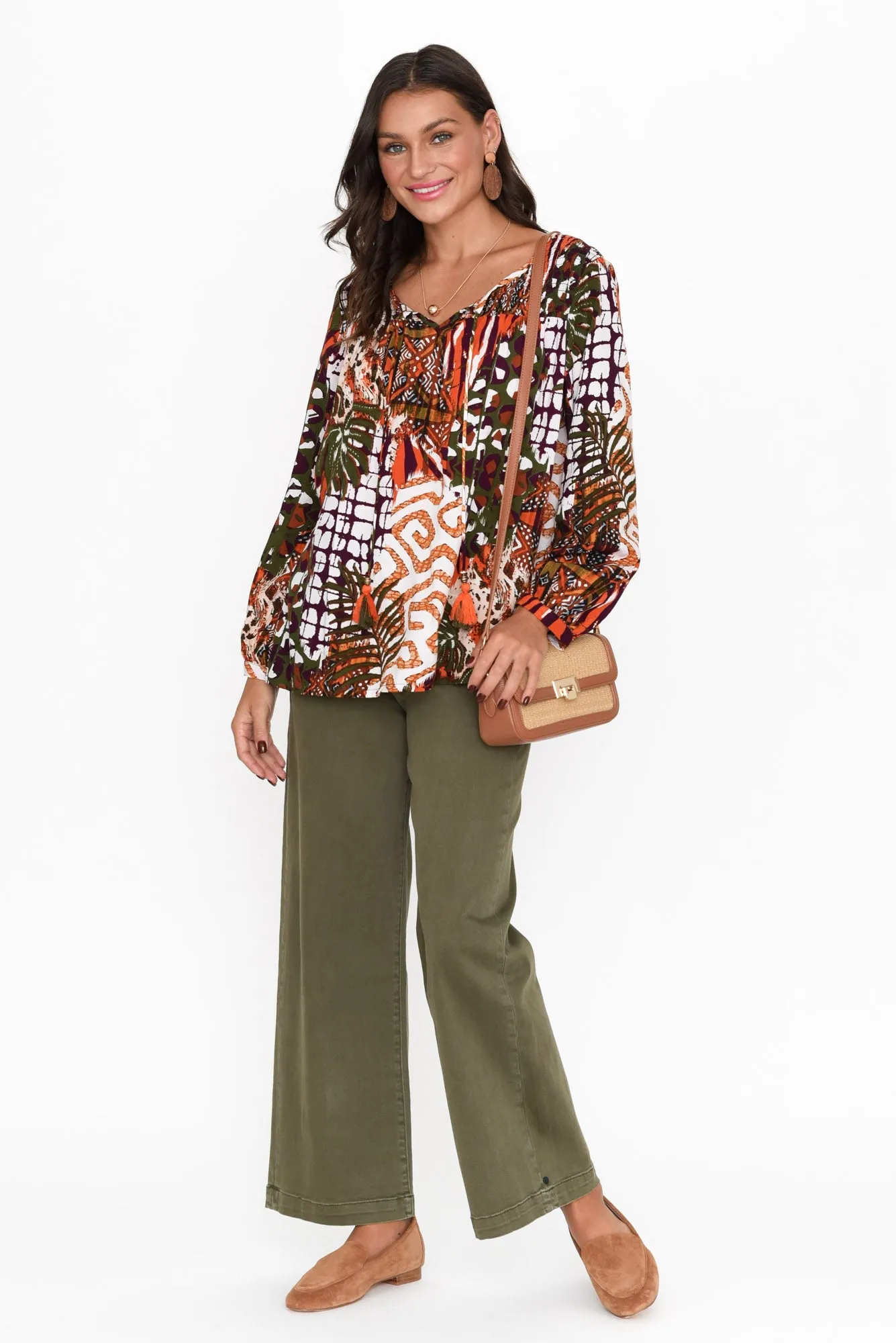 Abida Rust Tropical Top sold by Blue Bungalow product image thumbnail 2