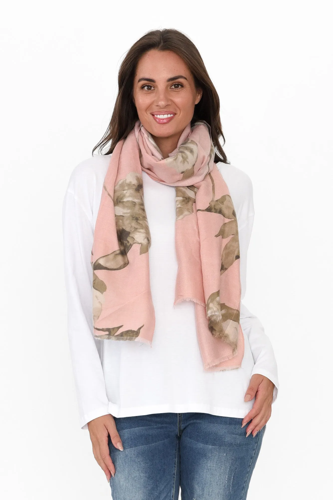 Keshina Pink Garden Scarf sold by Blue Bungalow product image thumbnail 2