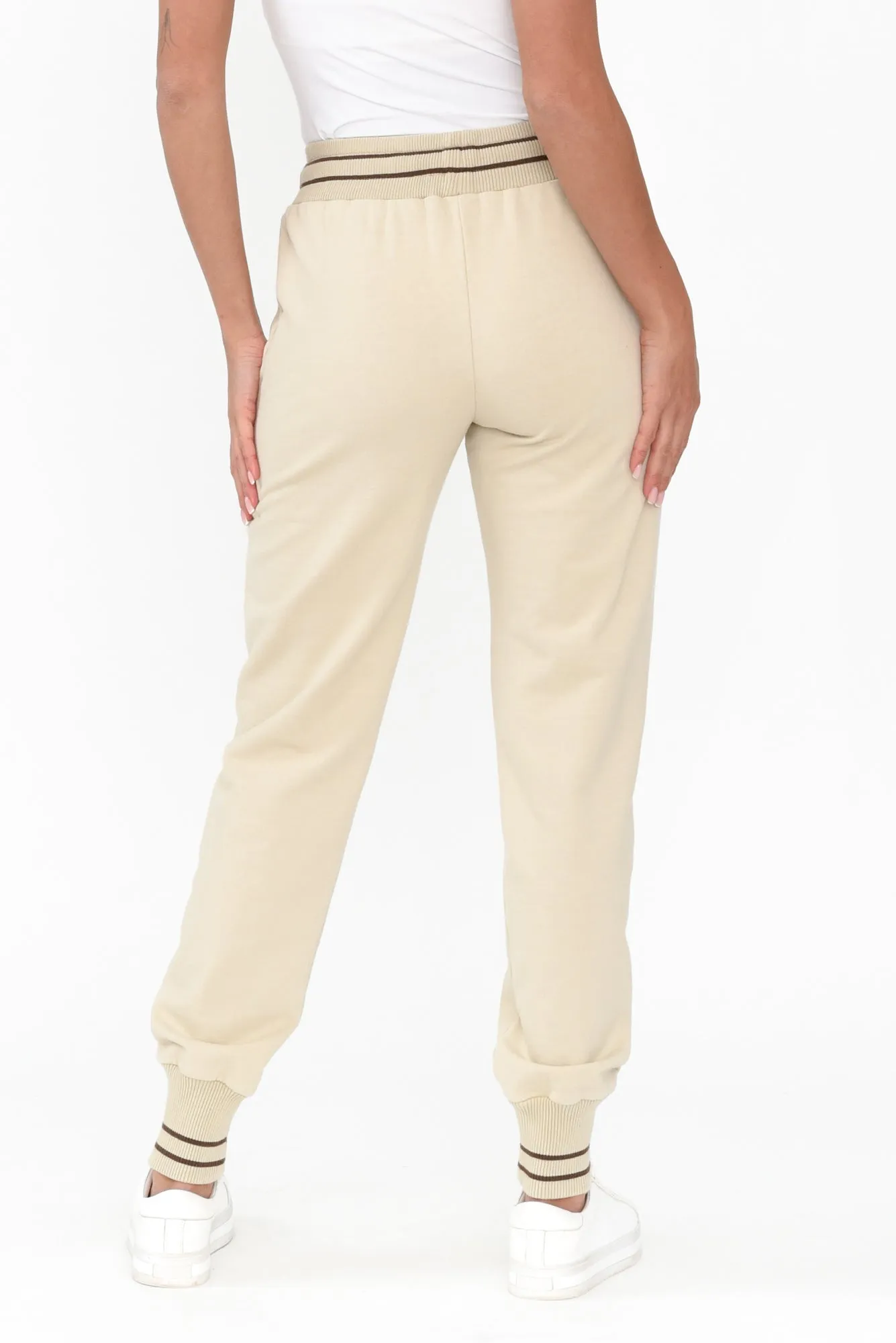 Claude Natural Cotton Blend Drawstring Pants sold by Blue Bungalow product image thumbnail 4