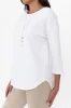 Orleans White Cotton 3/4 Sleeve Top sold by Blue Bungalow