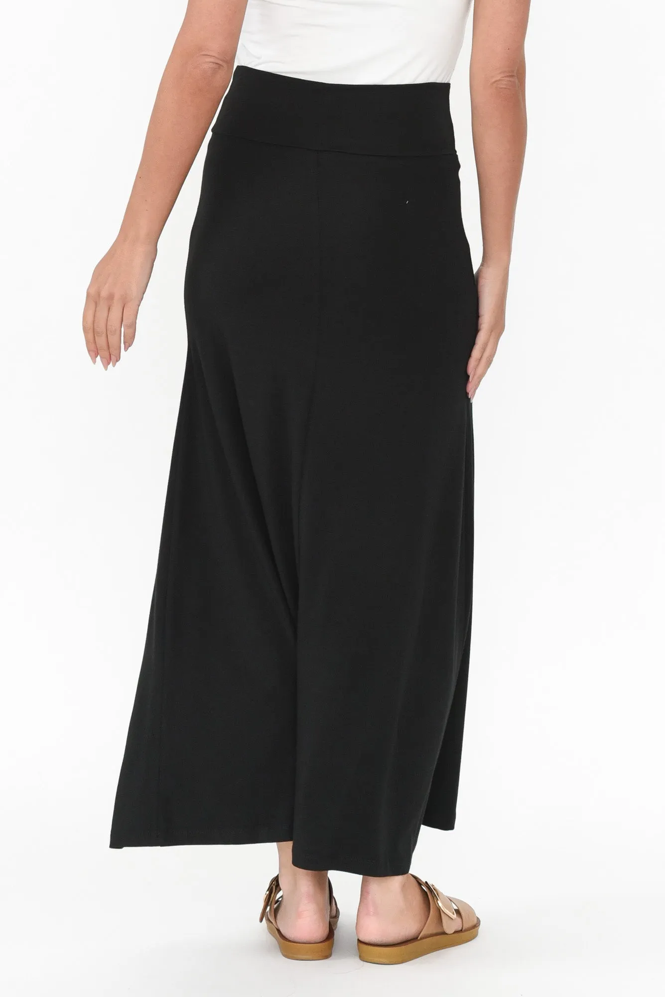 Lana Black Bamboo Cotton Maxi Skirt sold by Blue Bungalow product image thumbnail 5
