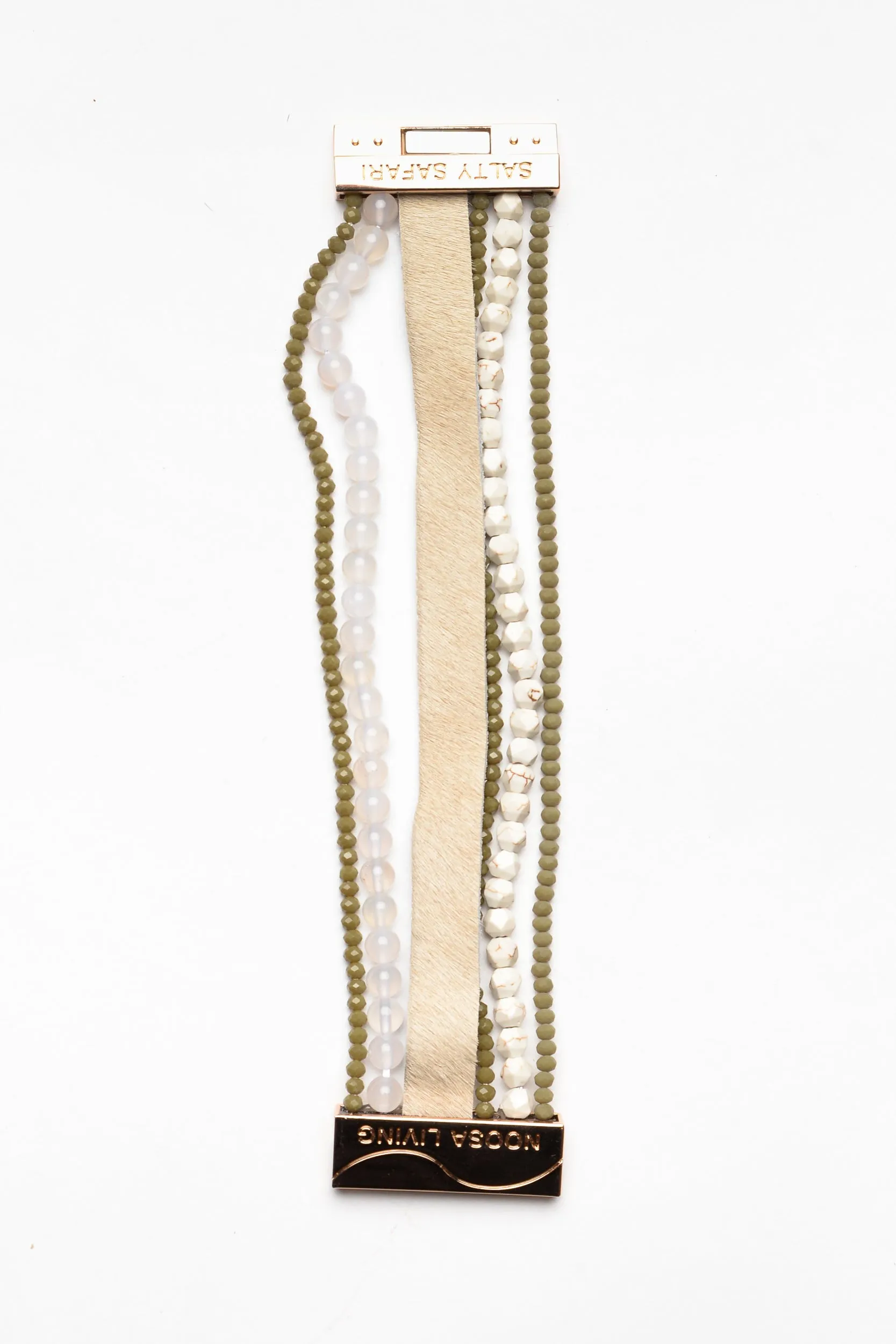 Boheme St Barts Khaki Cuff Bracelet sold by Blue Bungalow