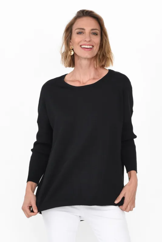 Malala Black Wool Blend Jumper sold by Blue Bungalow