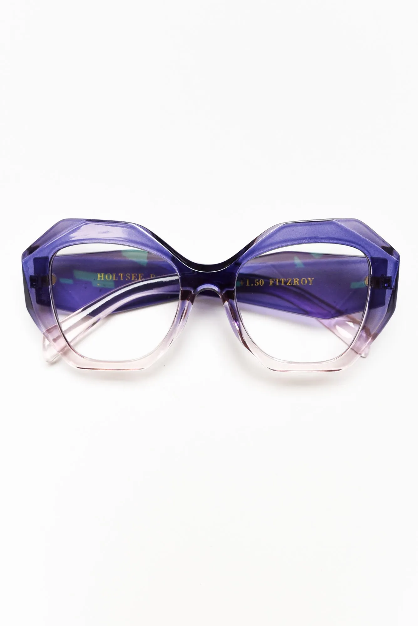Fitzroy Purple Ombre Oversized Reading Glasses sold by Blue Bungalow