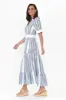 Scala Blue Stripe Linen Blend Dress sold by Blue Bungalow