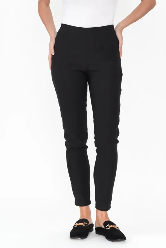 Dixon Black Cotton Stretch Pants sold by Blue Bungalow