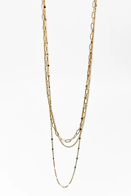 Yulia Gold Layered Necklace sold by Blue Bungalow