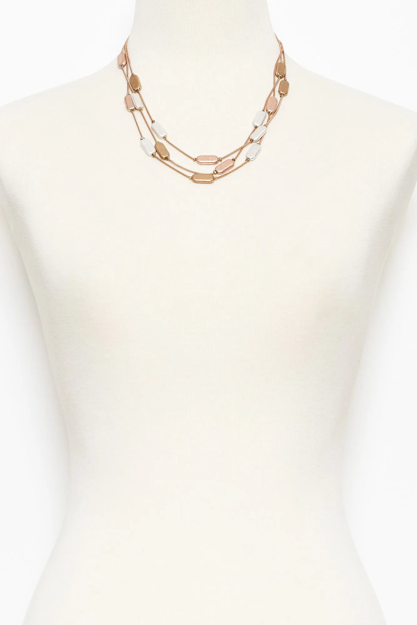 Shan Mix Metal Beaded Necklace sold by Blue Bungalow product image thumbnail 2