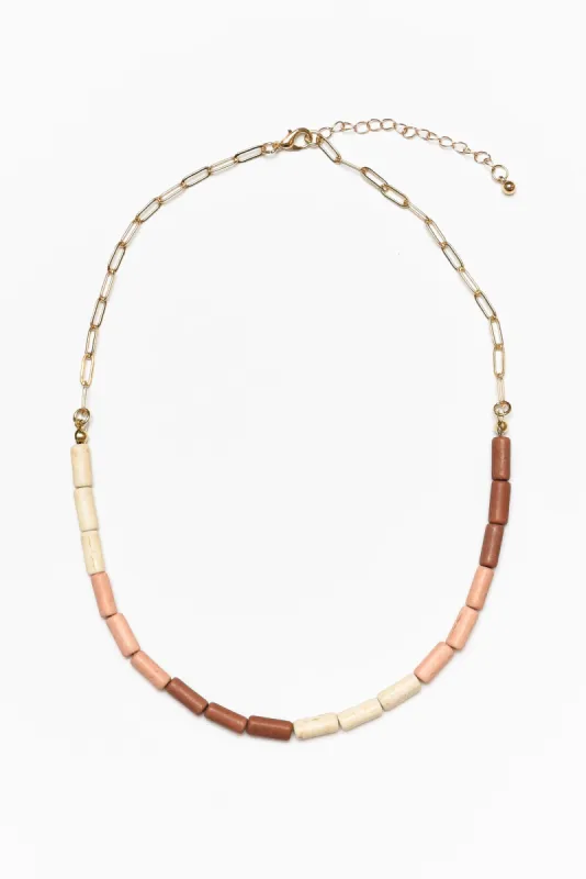 Lavida Blush Beaded Necklace sold by Blue Bungalow