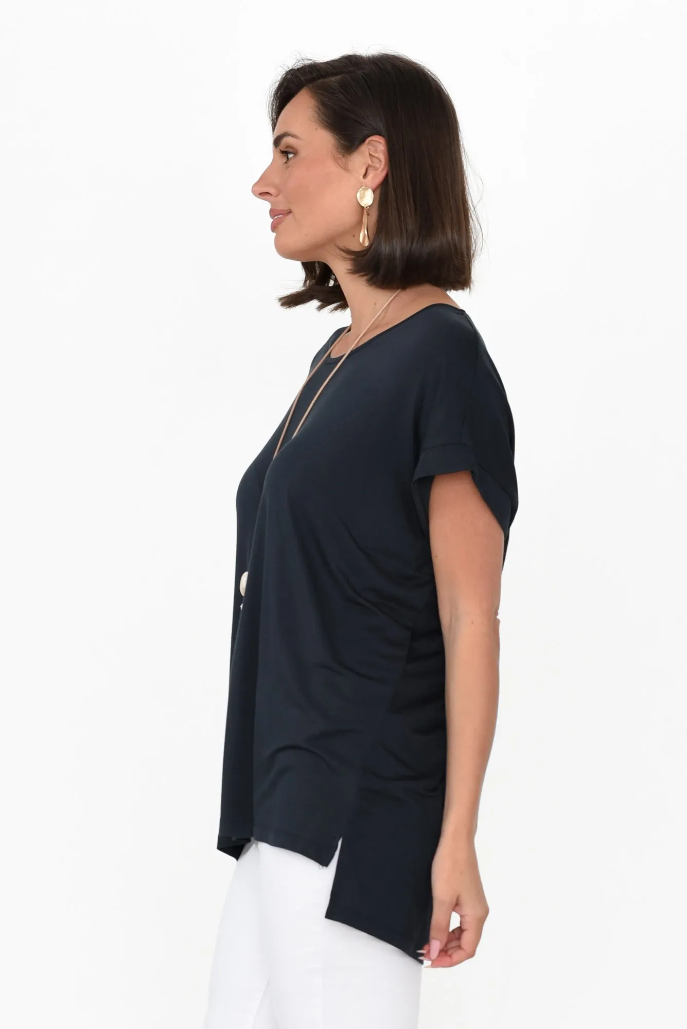 Fallon Charcoal Bamboo Top sold by Blue Bungalow product image thumbnail 4