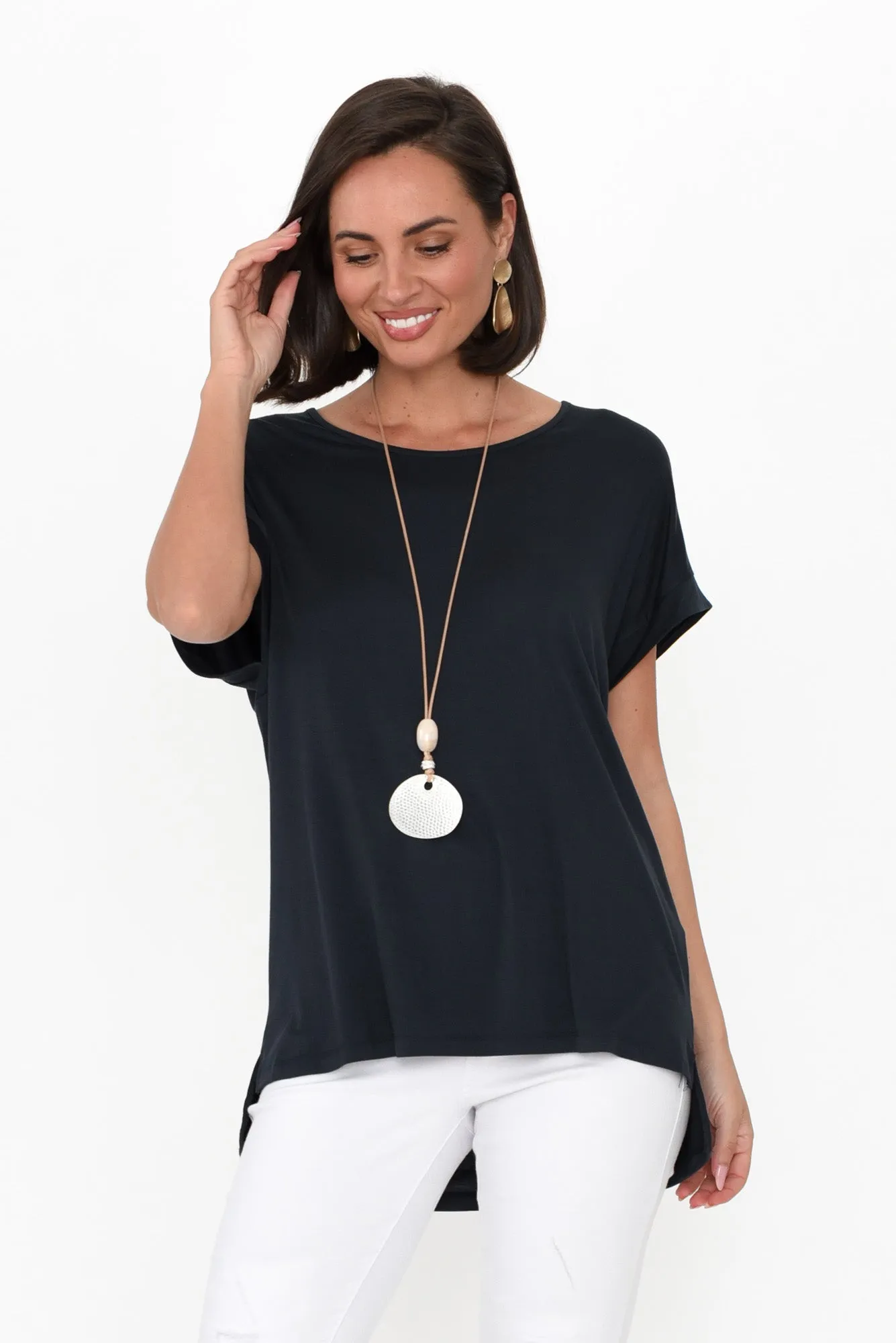 Fallon Charcoal Bamboo Top sold by Blue Bungalow product image thumbnail 2