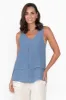 Alethia Steel Cotton Blend Layered Tank sold by Blue Bungalow