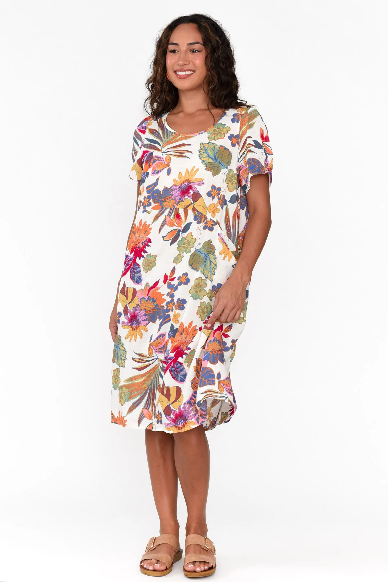 Kassa White Garden Pocket Dress sold by Blue Bungalow product image thumbnail 2