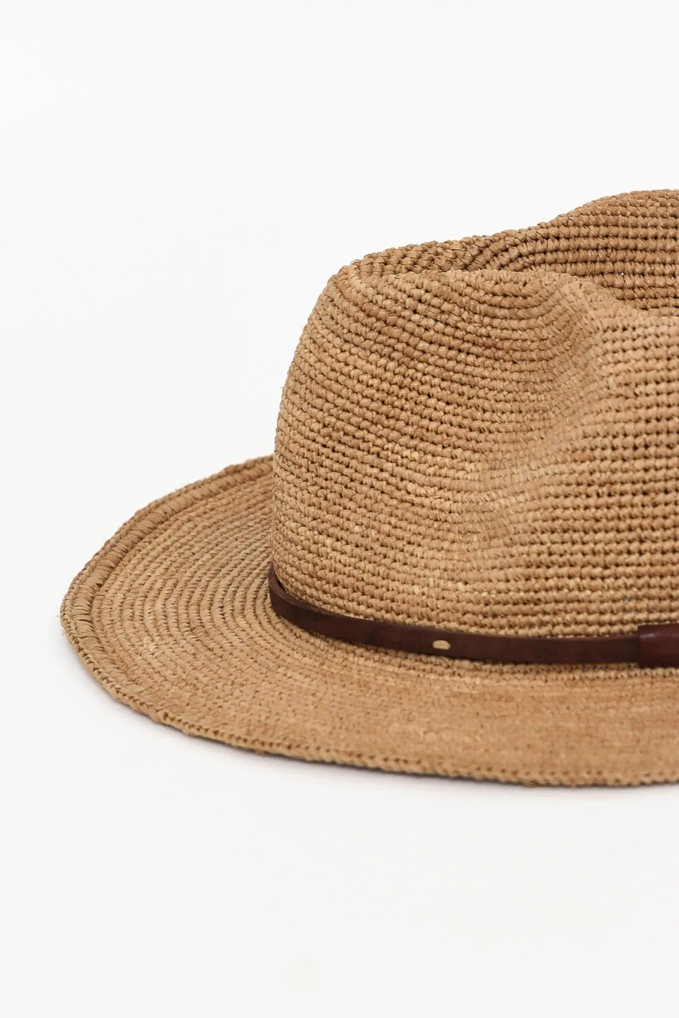 Ramse Tan Raffia Fedora sold by Blue Bungalow product image thumbnail 3