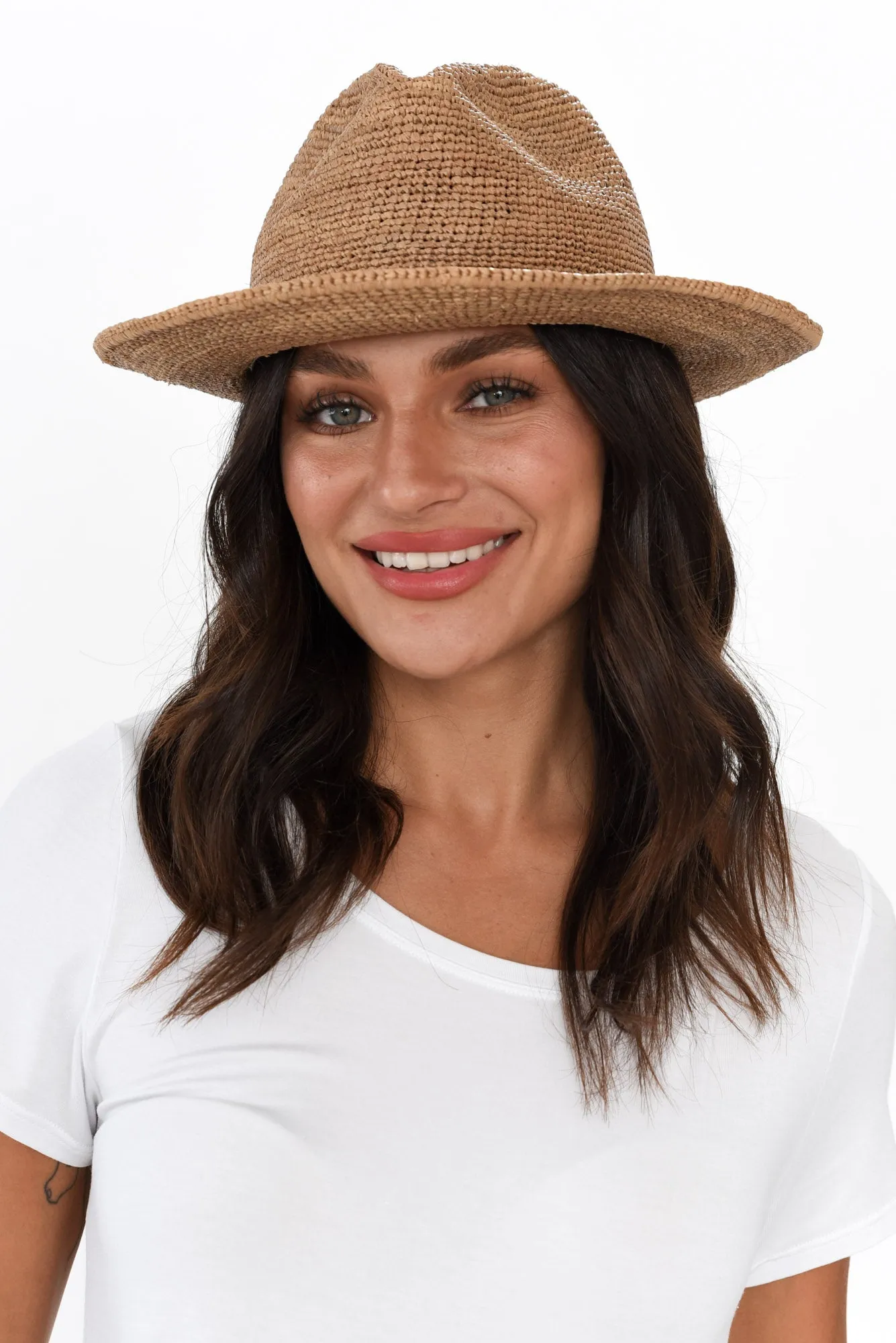 Ramse Tan Raffia Fedora sold by Blue Bungalow product image thumbnail 4